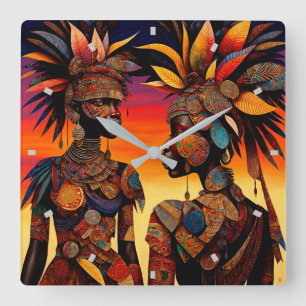 Horloge murale des femmes africaines