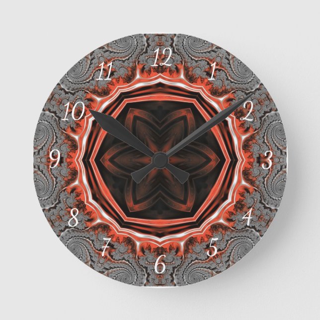 Horloge murale des flammes de Kaleidoscope (Recto)