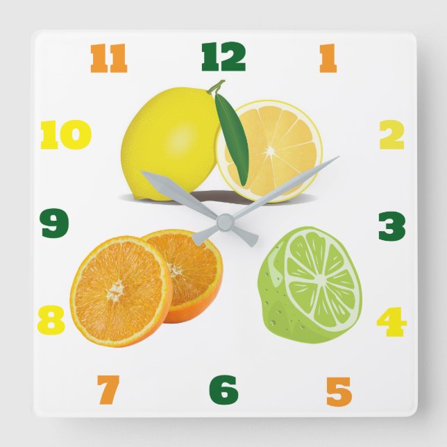Horloge murale des fruits d'agrumes (Recto)