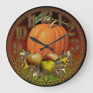 Horloge murale des fruits d'automne