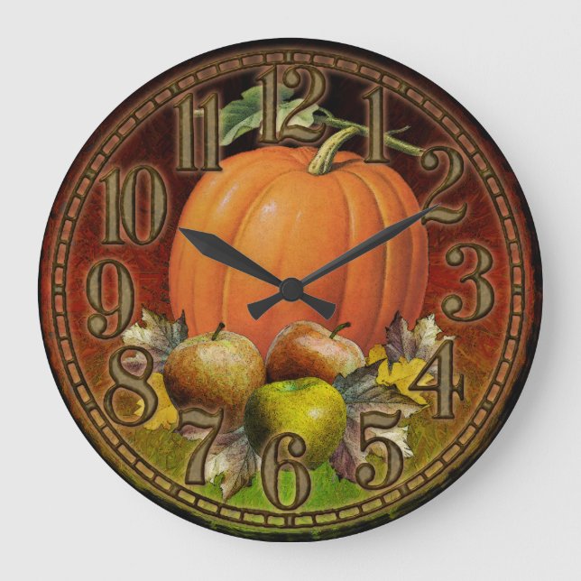 Horloge murale des fruits d'automne (Recto)