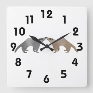 Horloge murale des furets