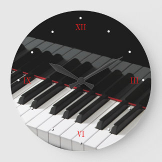 Horloge murale des grandes touches de piano