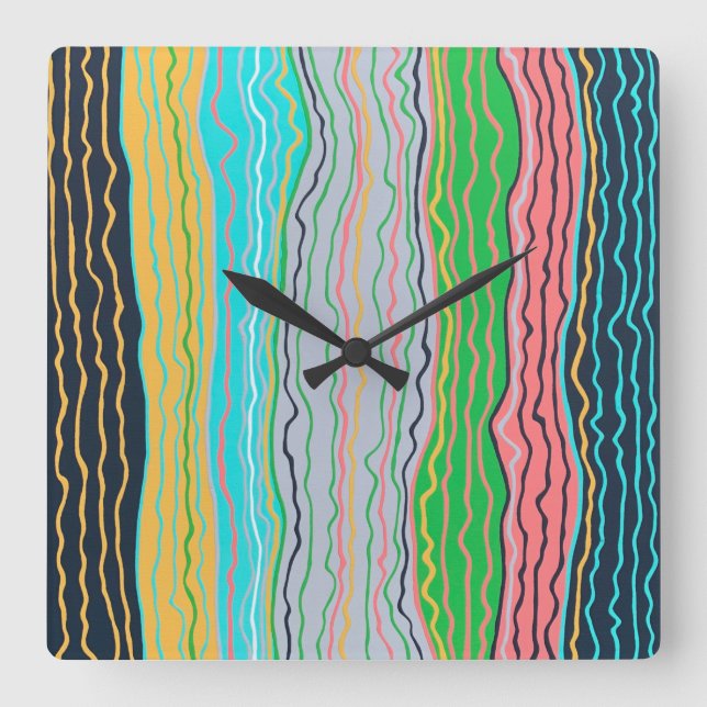 Horloge murale des gribouillages modernes (Recto)
