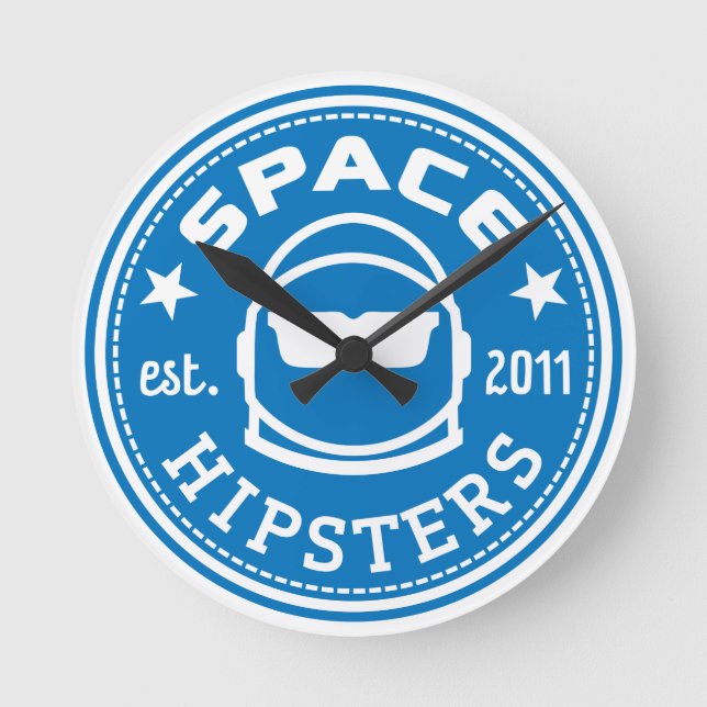 Horloge murale des Hipsters de l'espace (Recto)
