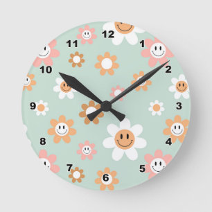 Horloge murale des marguerites super