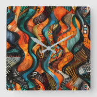 Horloge murale des Motifs tribaux africains