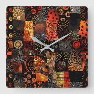 Horloge murale des Motifs tribaux africains