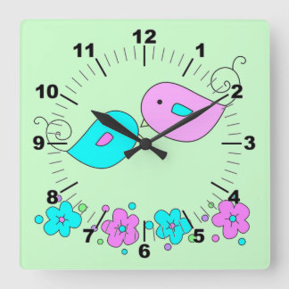 Horloge murale des oiseaux