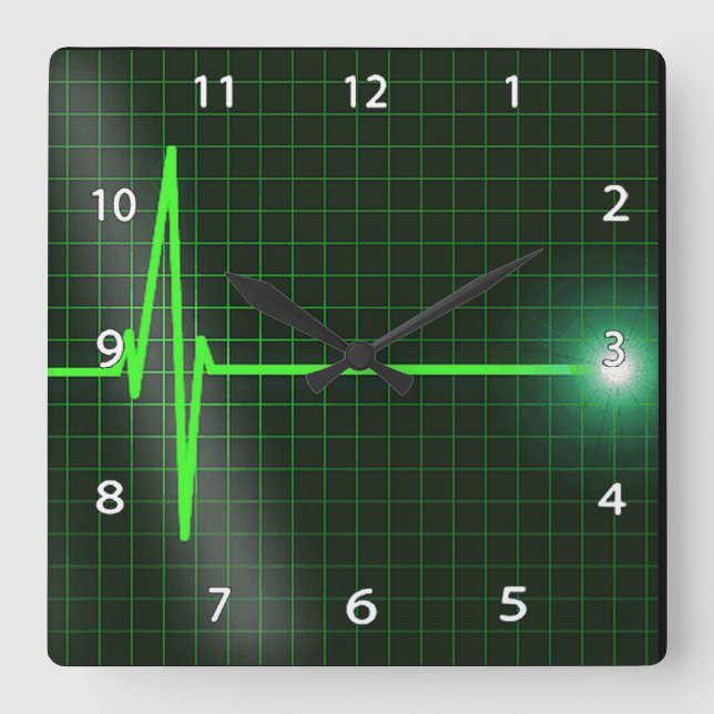 Horloge murale des ondulations d'électrocardiogram (Recto)