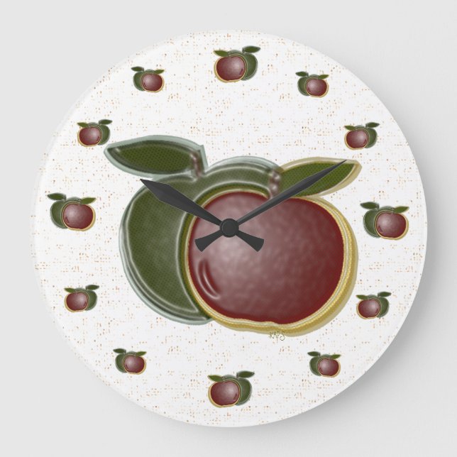 Horloge murale des pommes 3D (spectres) (Recto)