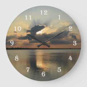 Horloge murale des rayons du soleil couchant
