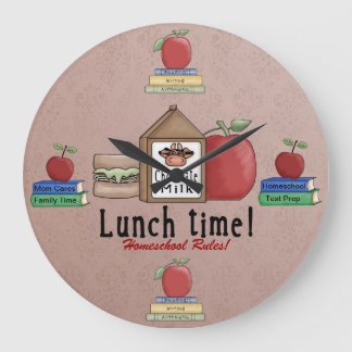 Horloge murale des règles de l'école familiale