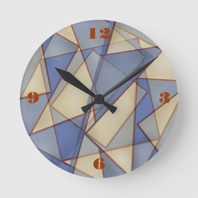 Horloge murale des triangles Abstraits (Recto)