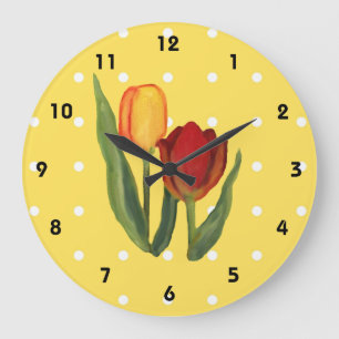 Horloge murale des tulipes