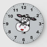 Horloge murale design de vache mignonne