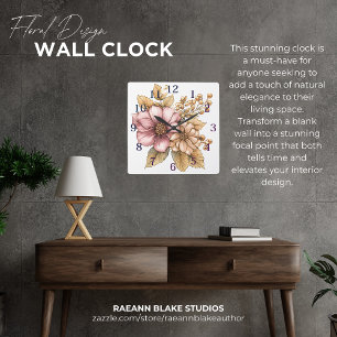 Horloge Murale Design Floral