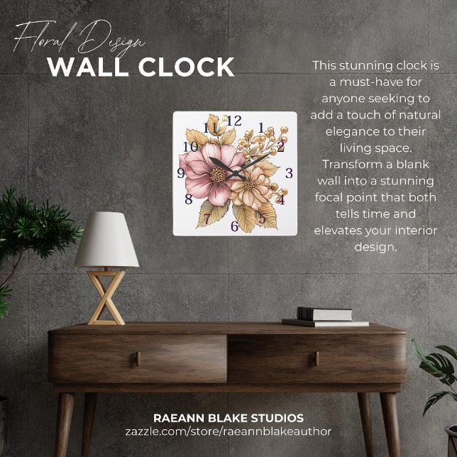 Horloge Murale Design Floral (Créateur téléchargé)