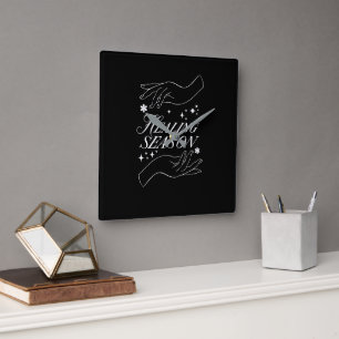 Horloge murale Design minimaliste carré noir