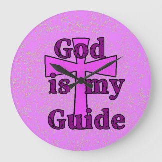 Horloge murale « Dieu est mon guide »