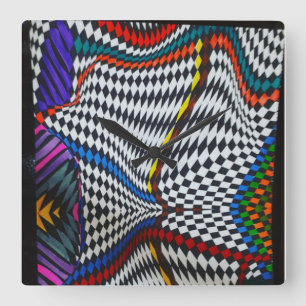 Horloge murale d'illusion optique