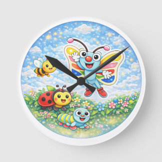 Horloge murale DJ le Papillon et ses amis