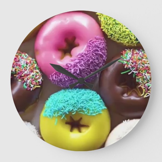 Horloge murale - Donuts multicolores (Recto)