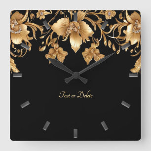 Horloge murale dorée