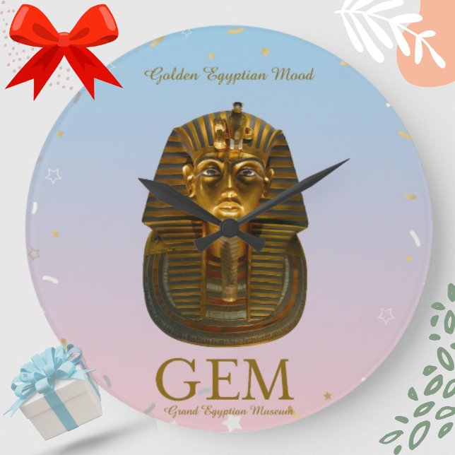Horloge murale dorée de Toutânkhamon GEM (GEM
Gift)