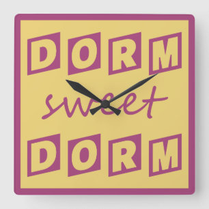 horloge murale "Dorm Sweet Dorm"