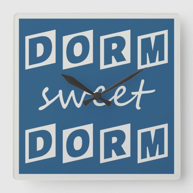 horloge murale "Dorm Sweet Dorm" (Recto)