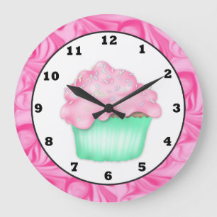 horloge murale douce de festin de petit gâteau