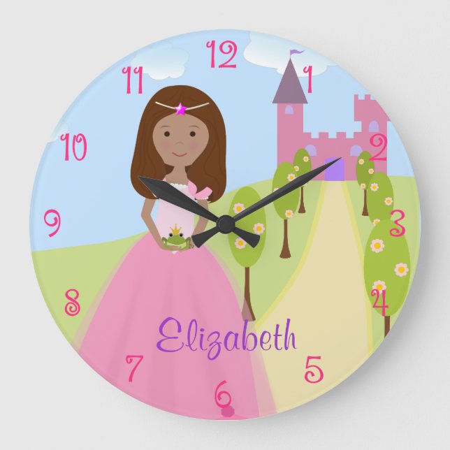 Horloge murale douce de princesse Personalized (Recto)