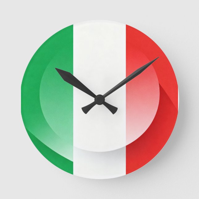 Horloge murale drapeau italien moderne (Recto)