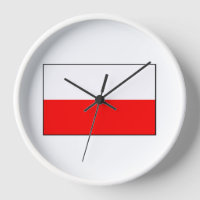 Horloge murale drapeau polonais