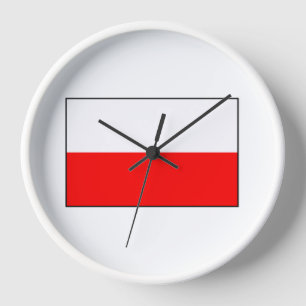 Horloge murale drapeau polonais