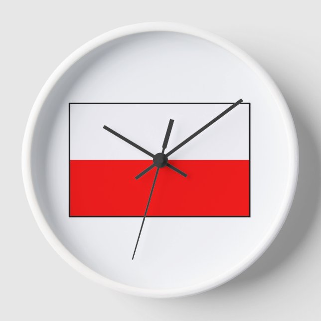 Horloge murale drapeau polonais (Recto)