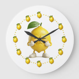 Horloge murale drôle citron aigre | Kit de citron