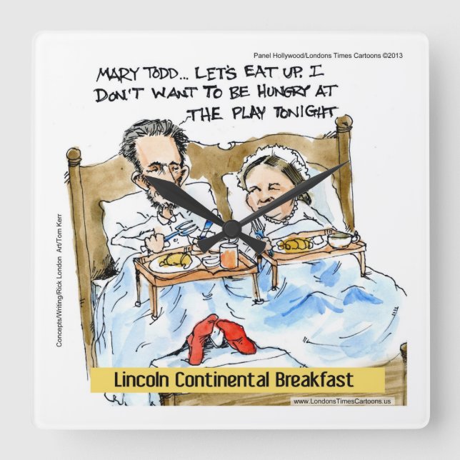 Horloge murale drôle de petit déjeuner avec Lincol (Recto)