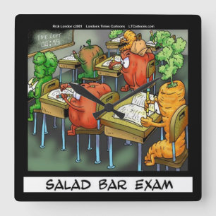 Horloge murale drôle pour l'examen du Salad Bar