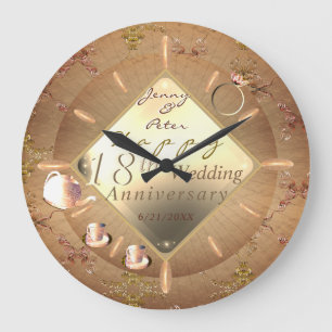 Horloge murale du 18e anniversaire du Mariage des