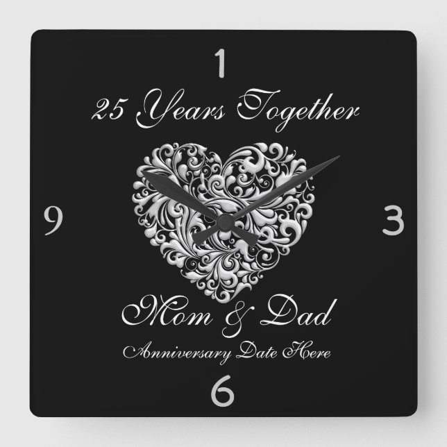 Horloge murale du 25e anniversaire de l'ARGENT MOM (Recto)