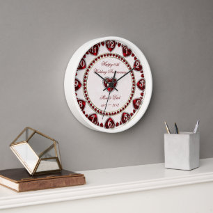 Horloge murale du 40e anniversaire du Mariage Dama
