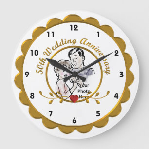 Horloge murale du 50e anniversaire du Mariage