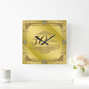 Horloge murale du 50e anniversaire du Mariage