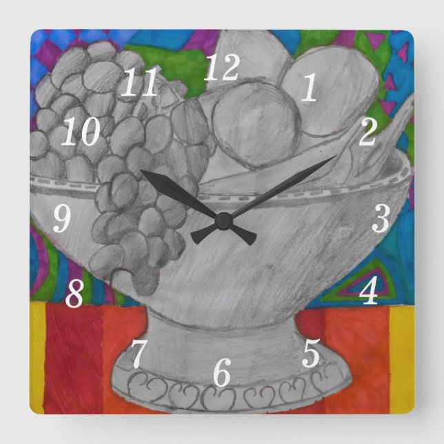 Horloge murale du bol de fruits festifs (Recto)