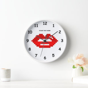 Horloge murale du bureau dentaire avec dents blanc