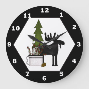 Horloge murale du cabine Moose Mix