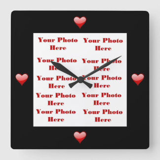 Horloge murale du cadre photo Coeur