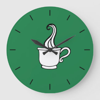 Horloge murale du café vert